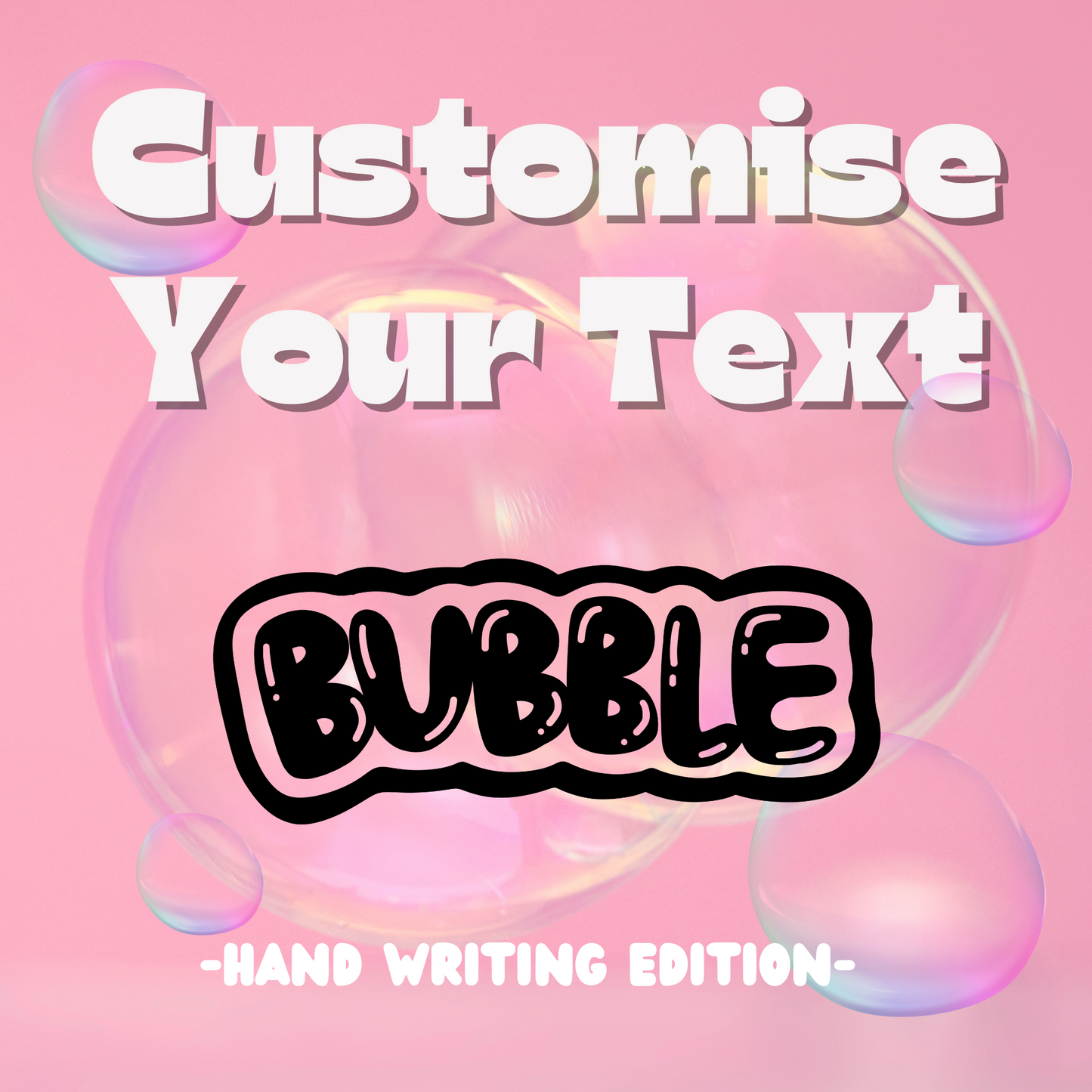 CUSTOMIZE YOUR STICKER (BUBBLE FONT)