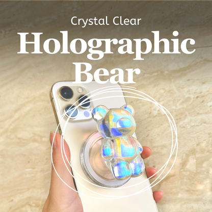 Holographic Bear Popsocket
