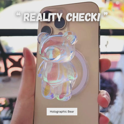 Holographic Bear Popsocket