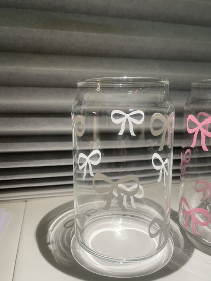 RIBBON GLASS WITH STAINLESS STRAW & BRUSH